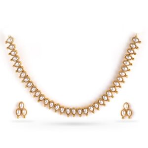 Rubans Necklace Set Gold Plated Tra...