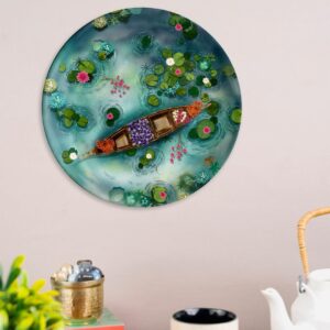 KOLOROBIA Flower Boat Wall Plate| D...