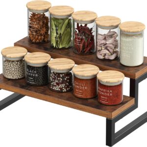 Kundi Rustic Wood Spice Rack Shelf,...