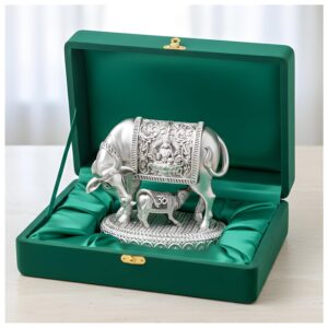999 Pure Silver Plated Kamdhenu Cow...