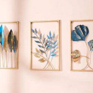 Solimo Metal Leaf Wall Hanging Deco...