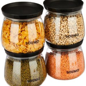 Amazon Solimo Plastic Storage Jar a...