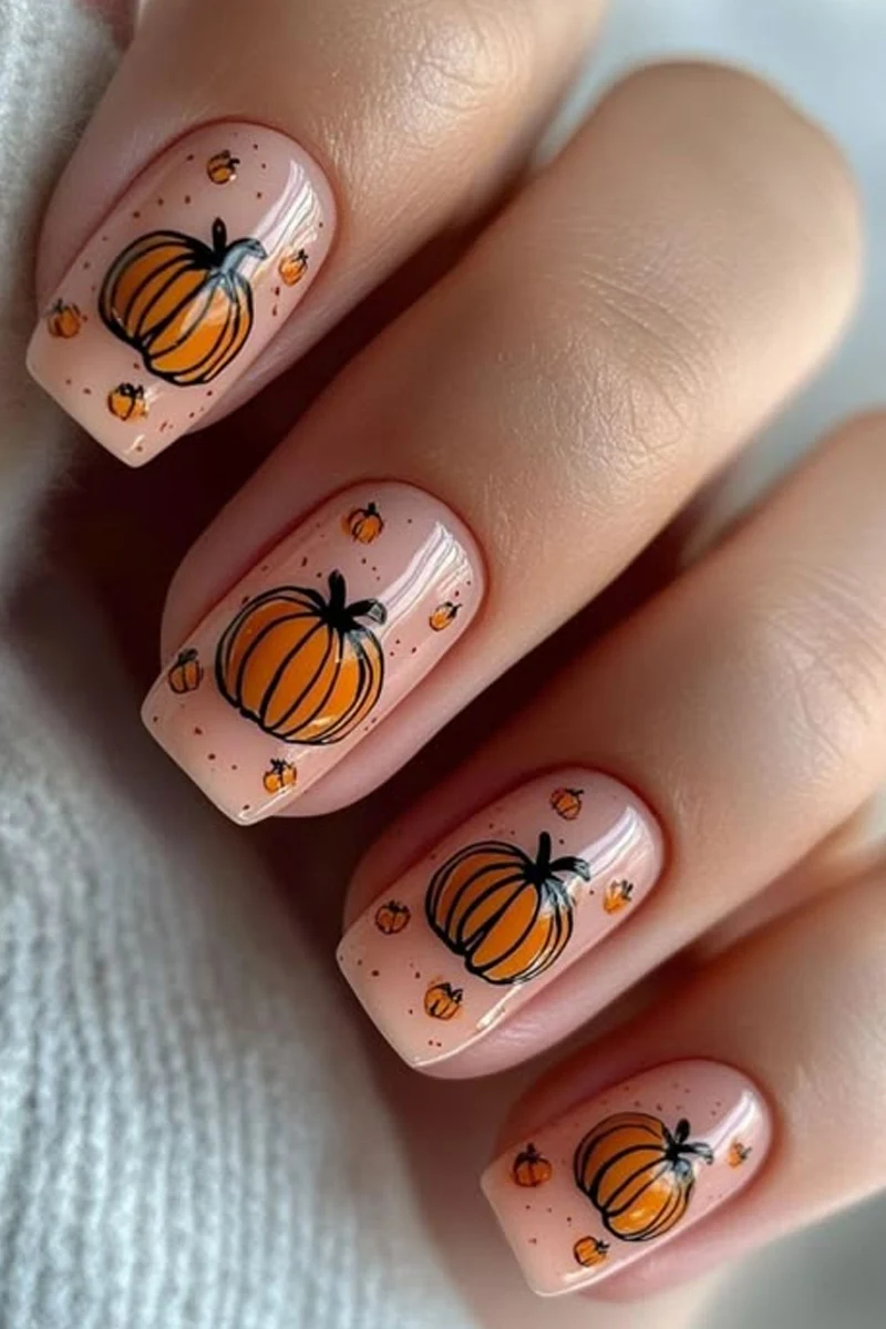 a close-up of woman's nails with minecraft inspired nail look