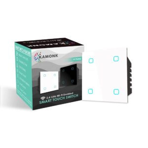 KAMONK Smart Touch Switch 4 Gang, W...