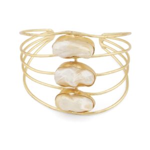 ZAVERI PEARLS Gold Tone Contemporar...