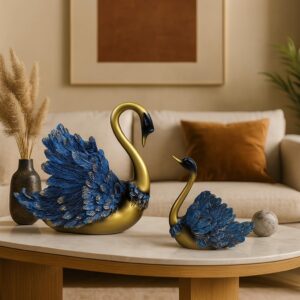 Xtore Hand Crafted Swan Pair Home D...