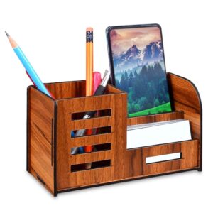 GLUN Wooden Pen Stand with Mobile &...
