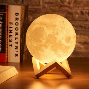 REFULGIX 3D Moon Lamp 15cm with Woo...