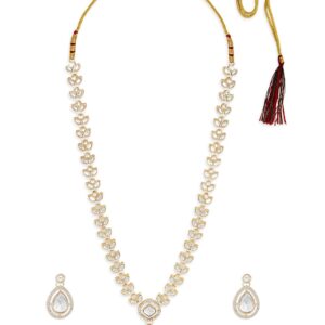 ZAVERI PEARLS Gold Tone Dazzling St...