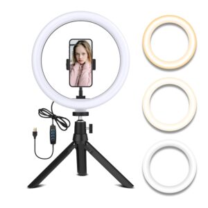 Tygot 12-Inch Ring Light with Adjus...