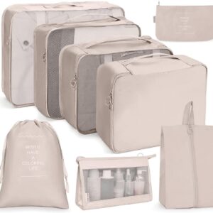 8 Pcs Packing Cubes for Travel, Tra...
