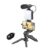 Tygot Vlogging Kit 6 in 1 for iPhone, Android (with Tripod), Mini LED + Cardioid Microphone + Phone Clip + Tripod for Live Broadcasting, Video Calling, Vlogging, YouTube, Instagram (T-6.1)