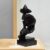 Street27® Thinker Statue, Keep Silence Statue – Modern Sculpture Design | Statues of Men Abstract Sculpture Decorative Objects, Table Top Decor for Livingroom Home Decor, Office Study (Black)