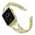 TECHONTO Luxury Adjustable Stainless Steel Metal iWatch Strap Compatible with IOS Watch 38mm 40mm 41mm Series SE 8/7/6/5/4/3/2/1 For Women Girls, Premium Bracelet-Type 7 Gold