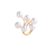 Shining Diva Fashion Adjustable Elegant Pearl Gold Plated Ring for Women and Girls (Golden) (8267r)