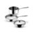 Vaya Hautechef Triply Stainless Steel Cookware Set, 4-Piece – Frypan 22cm, Kadai 22cm with Glass Lid, Saucepan 16cm, Milk Boiling Pan, Induction & Gas Compatible, Durable Kitchen Utensils