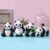 SATYAM KRAFT 1 Set (4 Pieces) Panda Miniature Figurines | Cute Showpiece | Gift for Him/Her, Home, Bedroom, Living Room, Office, Table, Car Dashboard | Christmas, Festive & Gift Décor