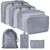 CAVALO – Be Unique 7 Piece Travel Packing Organizer Set for Luggage. Lightweight Nylon Organizer Bags with Shoe Bag, Toiletry Pouch, Laundry & Cosmetic Bags for Clothes & Accessories (Gray)