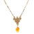 XPNSV Luxury Antique Gold Poslish Semi Precious Dangle Necklace Light Weight & Anti Tarnish Latest Fashion Jewellery For Women, Girls & Her