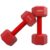 Lifelong PVC Hex Dumbbells Pack of 2 (2kg*2) Red Color for Home Gym Equipment Fitness Barbell|Gym Exercise|Home Workout, Gym Dumbbells|Dumbbells Weights for Men & Women (6 Months Warranty)