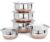 LiMETRO STEEL Set Of 5 Copper Bottom Stainless Steel Handi Set/Cookware Set With Lid (Capacity : 0.5 Ltr, 0.75 Ltr,, 2000 , 1000 , 1500 , 500 , 750 Ml, 2000 , 1000 , 1500 , 500 , 750 Ml)