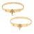 ZENEME Gold Plated CZ Studded Pearl Openable Kada Cuff Fashion Set Of 2 Bracelets for Women Gifts For Girls