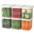 Fridge Storage Containers for Vegetables – 1200 ml (Pack of 6) | Refrigerator Organiser Boxes | Freezer Safe, BPA Free Plastic Fridge Containers | Kitchen Storage Box for Vegetables & Fruits