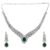 AD Tear Drop Stone Necklace Set with Earrings for Women – Silver Tone Jewelry Set for Weddings, Parties & Festive Occasions