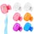 Solitude 6 Pack Toothbrush Cover Portable Travel Toothbrush Protector Coverings Clips Cap Brush Plastic Clip’s Covers for Household Travel, Camping, Bathroom, School, Work (Multicolor)