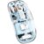 Arctic Fox Pureview Transparent Wireless and Bluetooth Rechargeable Mouse, USB Receiver,LED Battery Magic Silm for Office/PC/Mac/Laptop/Apple/ipad(Space Blue)