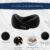 Travel Neck Pillow – 100% Memory Foam Neck Support Pillow for Flight Travel, Adjustable Velcro Straps, Includes Eye Mask & Noise Isolating Ear Plugs with Free Travel Pouch | Velvet Black
