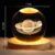 3D Galaxy Crystal Ball Night Lamp|Creative Engraved Night Light|USB Power LED Wooden Base Crystal for Home Decoration Birthday Gift for Teens|Boys, Girls(Warm White) (Saturn-1)
