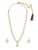 ZAVERI PEARLS Gold Tone Dazzling Stones Austrian Diamonds Embellished Necklace & Earring Set For Women-ZPFK18890