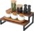 Yookeer Rustic Wood Spice Rack Shelf, kitchen organizer rack, kitchen rack stand, Kitchen Counter Organiser, 30 x 15 x 15 cm, Dark Brown