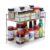 Cri8Hub Stainless Steel 2 Tiered Shelf Kitchen Rack – Spice Boxes Organizer –Kitchen Rack Stand – Cosmetic Organizer – Counter Top Organiser – Floor Mounted Shelf For Home(Multipurpose Rack)