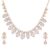 VOYLLA Sparkling Elegance Timeless Luxury Pink American Diamond Necklace Set |Necklace Sets For Women| Short Necklace Set For Women|Wedding|Party|Gift For Women|American Diamond|Cz Necklace Sets|