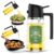 Oil Spray Bottle for Cooking, Premium Glass 2 in 1 Oil Dispenser for Kitchen, Food Grade Oil Sprayer Containers with Nozzle, Oil Bottle for Air Fryer, Roasting and Frying 500 ML (Multicolour)