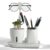 eo Pen Stand for Study Table with Self-Watering Plant Pot, Glasses & Smartphone Holder – Desk Organizer & Pencil Holder for Office, Home, Kids, Students, Study Room Desk Station White