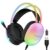 HAMMER Blaze Wired Over Ear Gaming Headphones with Mic, 50mm Drivers, Full RGB Lights, Gaming Headset with Adjustable Bands, Breathable earcushion, 1.5Mtr Wire with USB (Black)