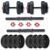 BULLAR Adjustable Dumbbells Set 8 Kg to 20 Kg with Pair of Dumbbell Rods and PVC Weight Plates (10 KG)