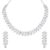 Atasi International White Stones/AD Diamond Necklace with Earrings – Jewellery Set for Women, Girls Best Suits for Party, Wedding and Festive Occasions