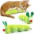 Pmeixcy Cat Toys, Cat Mouse Toy, Cat Tunnel, Catnip Toys for Cats, Caterpillar Cat Toy for Indoor Cats, Chew Toy for Dental Health, Green Plush Toy, 15 x 5 x 5 cm