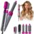 5-in-1 Hot Air Brush Styler | 1000W Heating Hair Dryer & Curler Comb with Auto-Curl Function | Multifunctional Styling for All Hair Types, 3 Heat Levels Hot Air Brush 5 in 1 Hair Styling Tool-Plump Blow Drying Brush with Detachable Head for Straightening, Curling and Drying – PINK