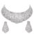 ZENEME Rhodium-Plated Silver American Diamond Choker Necklace with Earrings Jewellery Set with Girls and Women
