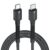 Portronics Konnect X 60W Unbreakable Nylon Braided Cable, 2M Fast Charging Cable For iPhone 15 Series, iPad, Samsung Galaxy (Black)