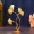 Webelkart Premium Iron Gold Plated 3 Leaf Shape Decoration Table Stand for Home and Living Room Decor – (7.8 inches, Gold)- Decorative Items for Home Decor, Showpiece for Home Decor
