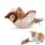 Foodie Puppies Interactive 3 Mode Flapping Wings Bird Cat Toy with Catnip – (Flapping Sparrow) for Cats & Kittens I Touch Activated, Rechargeable, Chirping Sparrow Sound Plush Toys for AduIt Bored Cat