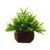 fancymart Artificial Bamboo Leaves Plant in Wood Hexagon Pot – 20cm Height – Home & Office Decor Elegant Potted Plant for Tabletop Enhancement
