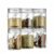Amazon Brand – Solimo Plastic Storage Jar & Containers Set With Spoon | Air Tight & BPA Free | Kitchen Container Set | Multipurpose Jar | 300 ML Set 6 (Transparent)