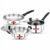 Butterfly Classic Stainless Steel Cookware 5 Pcs Set|Fry Pan 22Cm(1.4L)|Kadai 22Cm(2.2L)|Saucepan 16Cm(1.6L) with Steel Lids|Induction Base,Triply Bottom|Even,Fast Cooking with Less Oil,Silver